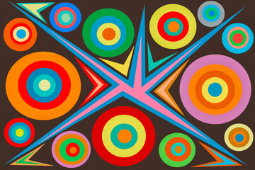 Colorful striped pattern. Wavy stylish abstract background.