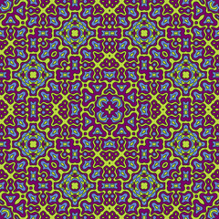 Ethnic floral motifs seamless pattern design