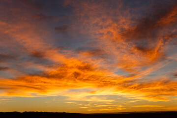 sunset in the sahara desert
