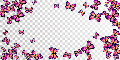 Magic purple butterflies abstract vector illustration. Spring ornate moths. Wild butterflies abstract kids background. Gentle wings insects patten. Fragile beings.