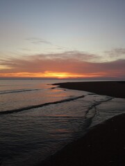 sunset on the beach