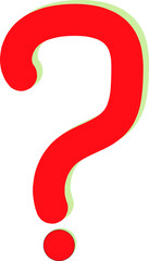 Red Question Mark on white background