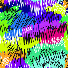 Seamless abstract urban vector colorful pattern