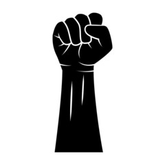 Vector fist. Power. Protest concept
