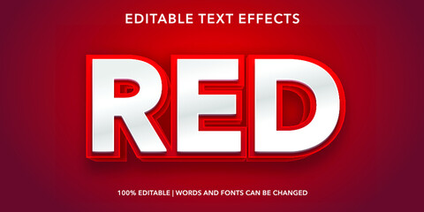 red editable text effect