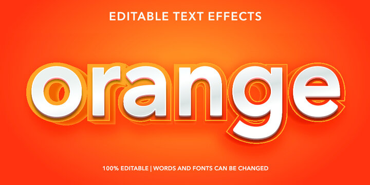 Orange Editable Text Effect