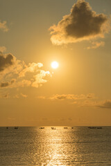 sunset over the ocean