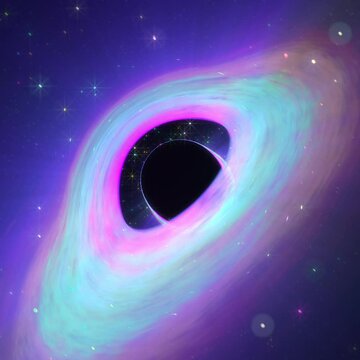 Blackhole with an accretion disk (Close up)