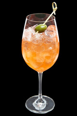 cocktail on a black background