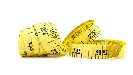 tape measure isolated on white background.