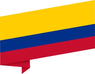 Fototapeten Colombia flag isolated  on png or transparent background,Symbol of Colombia,template for banner,card,advertising ,promote,and business matching country poster, vector illustration © Only Flags