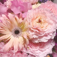 Fototapeta premium A Beautiful Pink roses bouquet