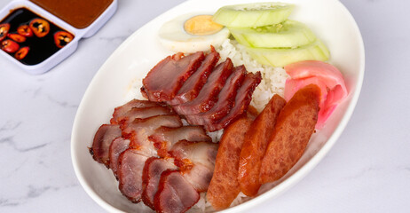 Mixed Thai Pork, Chicken and Seafood Dishes
