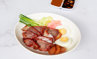 Mixed Thai Pork, Chicken and Seafood Dishes