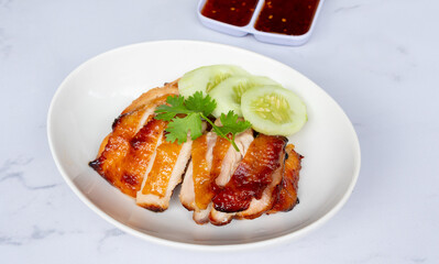 Mixed Thai Pork, Chicken and Seafood Dishes