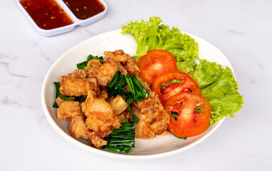 Mixed Thai Pork, Chicken and Seafood Dishes