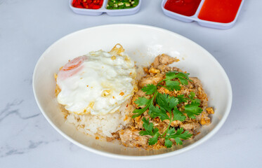 Mixed Thai Pork, Chicken and Seafood Dishes