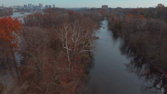 A distributary of James River in Richmond Virginia