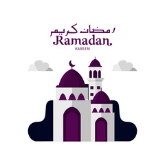 Flat illustration ramadan kareem design vector concept