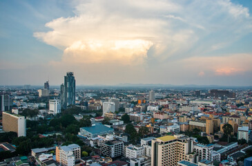 Fototapeta premium The Cityscape of Pattaya District Chonburi Thailand Asia