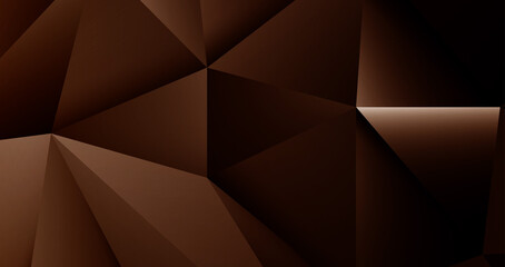 Brown metal background with 3d triangle and deep shadow, realistic blue metal wallpaper