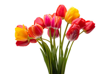 bouquet of tulips isolated