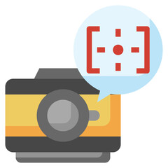 Focus flat icon,linear,outline,graphic,illustration