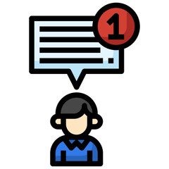 NOTIFICATION filled outline icon,linear,outline,graphic,illustration