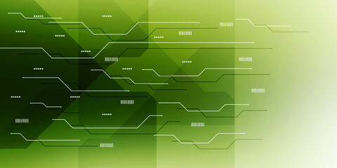 2d illustration Abstract futuristic electronic circuit technology background