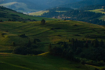 Obraz premium Mountain Landscape Green Hills, Pieniny, Poland