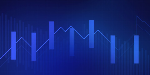2d rendering Stock market online business concept. business Graph
