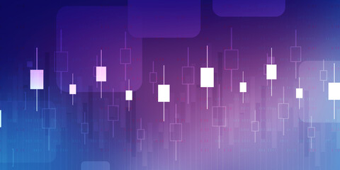 2d rendering Stock market online business concept. business Graph 