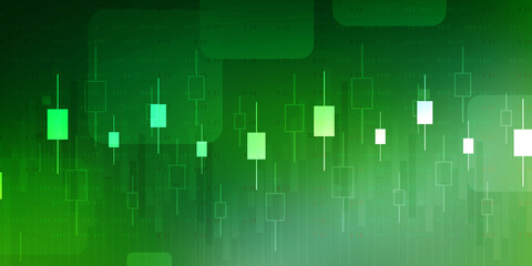 2d rendering Stock market online business concept. business Graph 