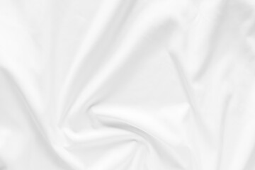 Obraz premium White fabric texture background. Cloth soft wave. Creases of satin, silk, and cotton.