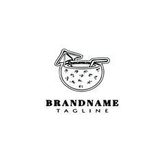 coconut logo icon cartoon design template vector