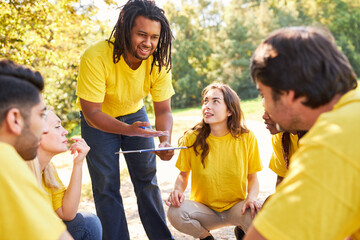 Startup team people with clipboard when planning