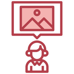 PICTURE red line icon,linear,outline,graphic,illustration