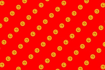 Geometric pattern in the colors of the national flag of Kyrgyzstan. The colors of Kyrgyzstan.