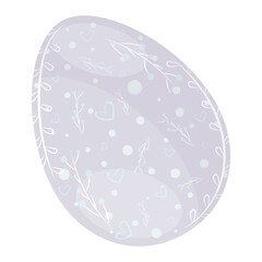 Isolated watercolor paint easter egg Vector