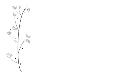 シンプルなボタニカル柄の背景イメージ