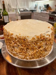 Carrot cake with cream cheese frosting.