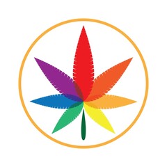 cannabis logo symbol icon design vector
