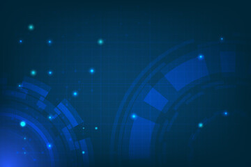 Futuristic with circle technology background and Grid structure. Futuristic space and geometry with particles element. Blank space template with circular pattern.