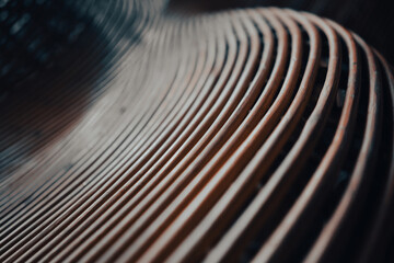 Graphics from wood weaving into beautiful patterns.