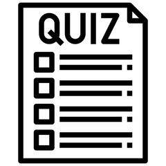 QUIZ line icon,linear,outline,graphic,illustration