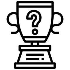 TROPHY line icon,linear,outline,graphic,illustration