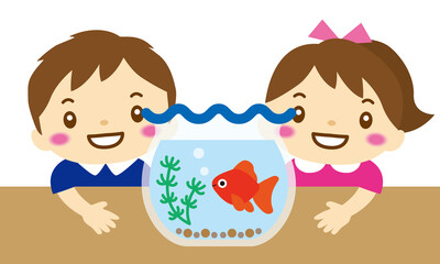 2022-138金魚を見る子ども