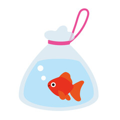 2022-144袋に入った赤い金魚