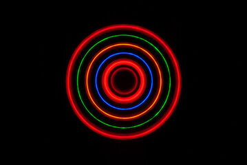 Painting with lights using fairground toy single front on