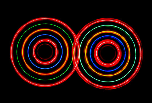 Painting With Lights Using Fairground Toy 2 Font On